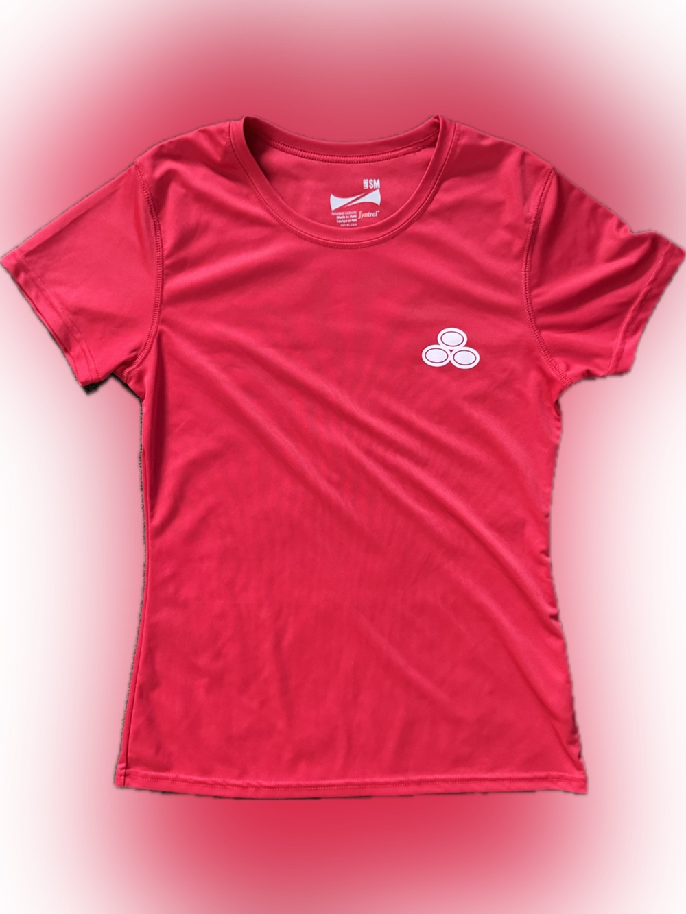 Women's Red Athletic Tee with Logo - Unbranded